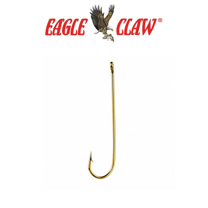 Eagle Claw 2X Long Offset Fishing Hooks – 100 Count per Box