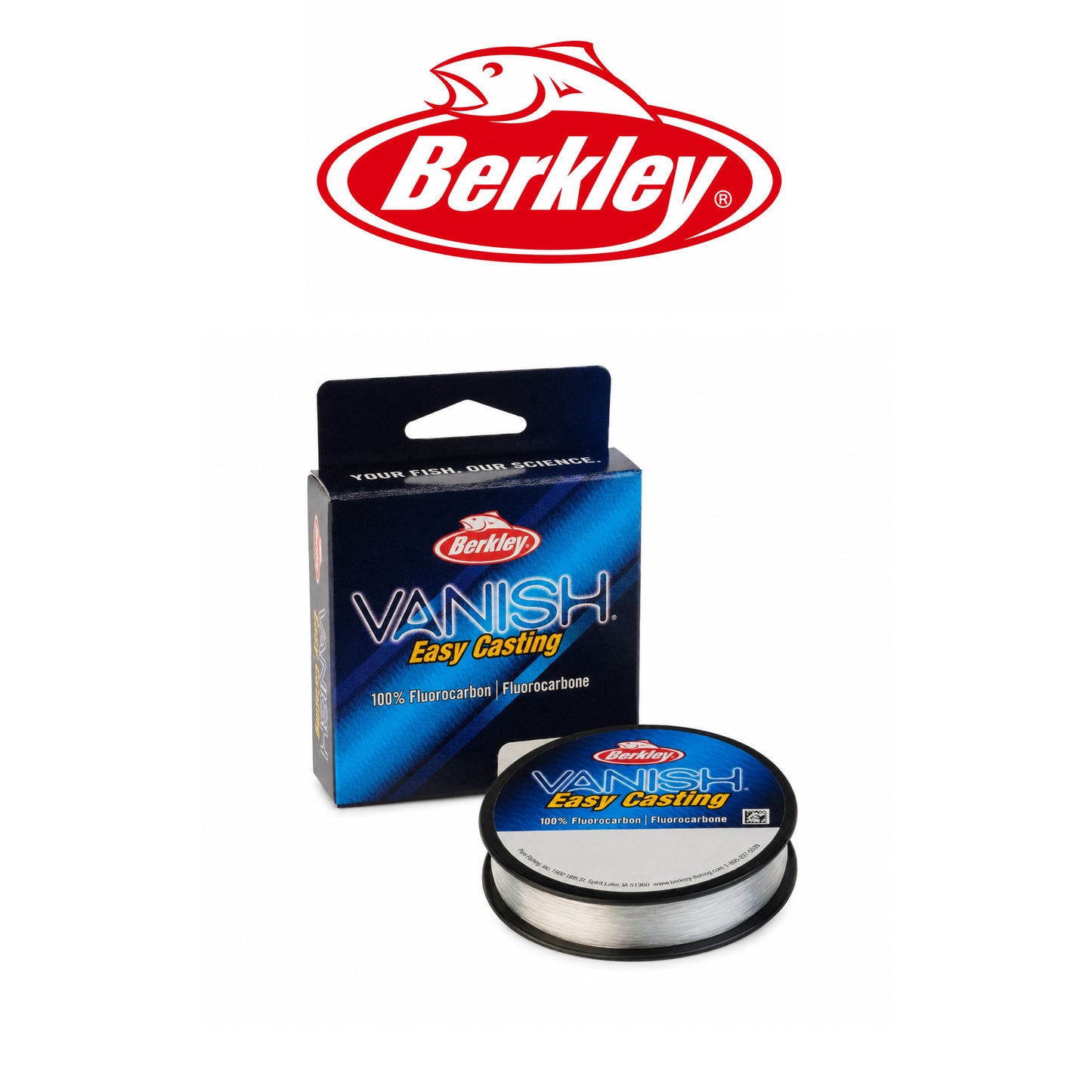 Berkley Vanish Clear Fluorocarbon Fishing Line Pony Spool