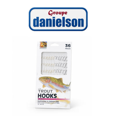 Trout Snelled Fishing Hooks – 36 Pack Pre-Tied Hooks for Trout Fishing