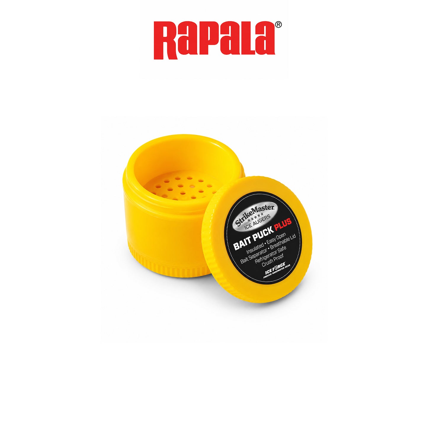 Rapala Bait Puck 3" & 5" Durable Ice Fishing Bait Container