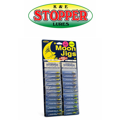 K&E Glitter & Glow Moon Ice Jig Card Assorted Colors 24-Pack