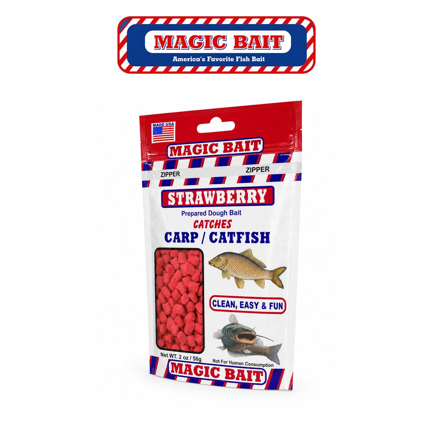 Magic Bait Strawberry Prepared Catfish Bait