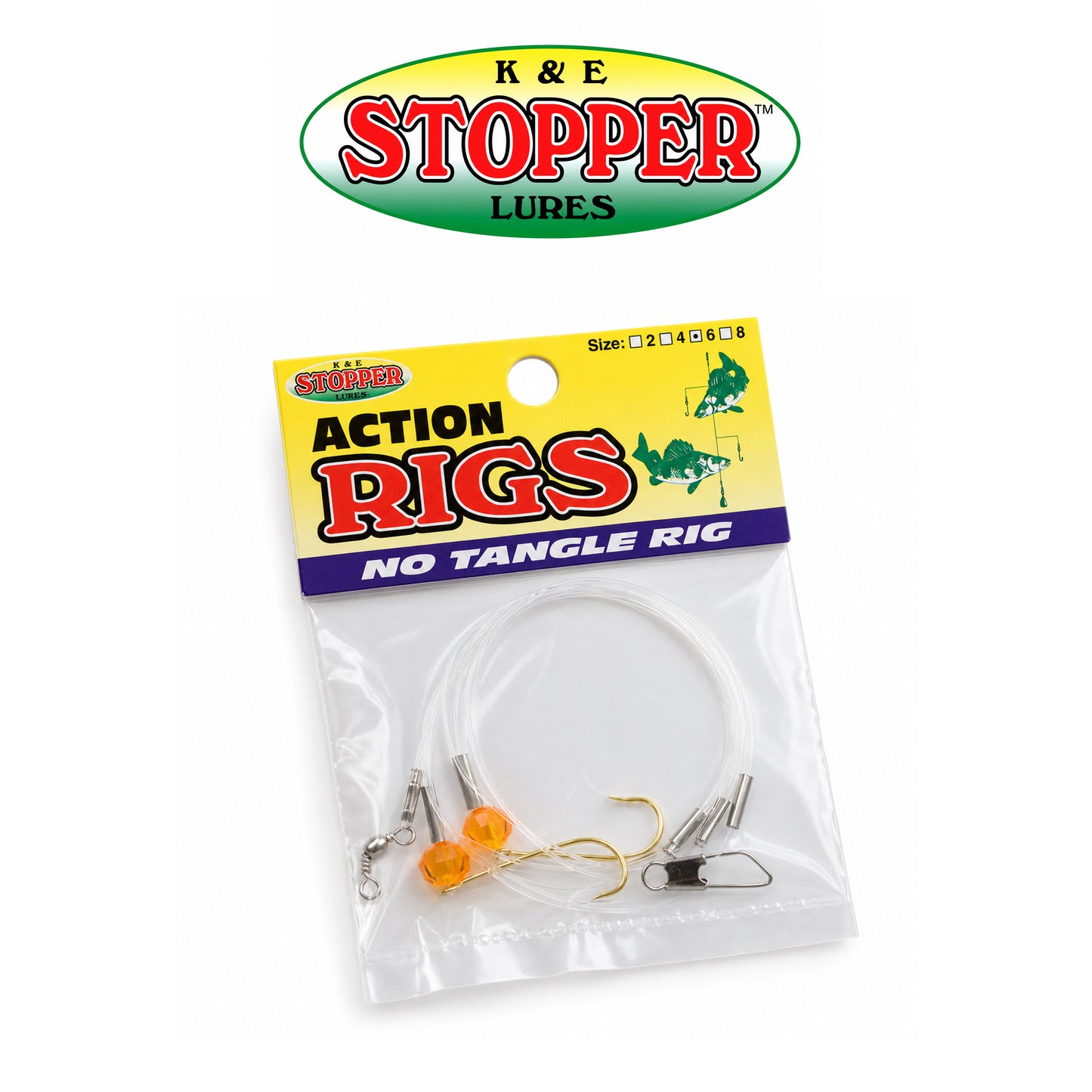 k&E Perch & Crappie Rig Assorted Fishing Rig with Hooks, Beads & Small Lures