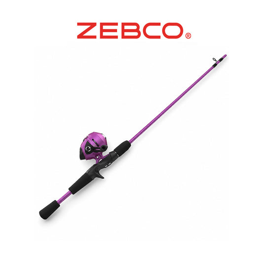 Zebco Slingshot Purple Spinning Combo, 202/562ML Rod & Reel