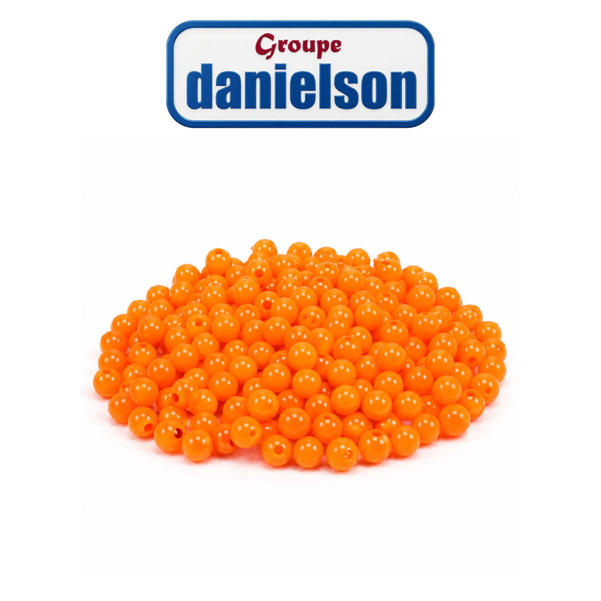 Danielson 8mm Round Beads – Fluor Orange, 35 Pieces/pack