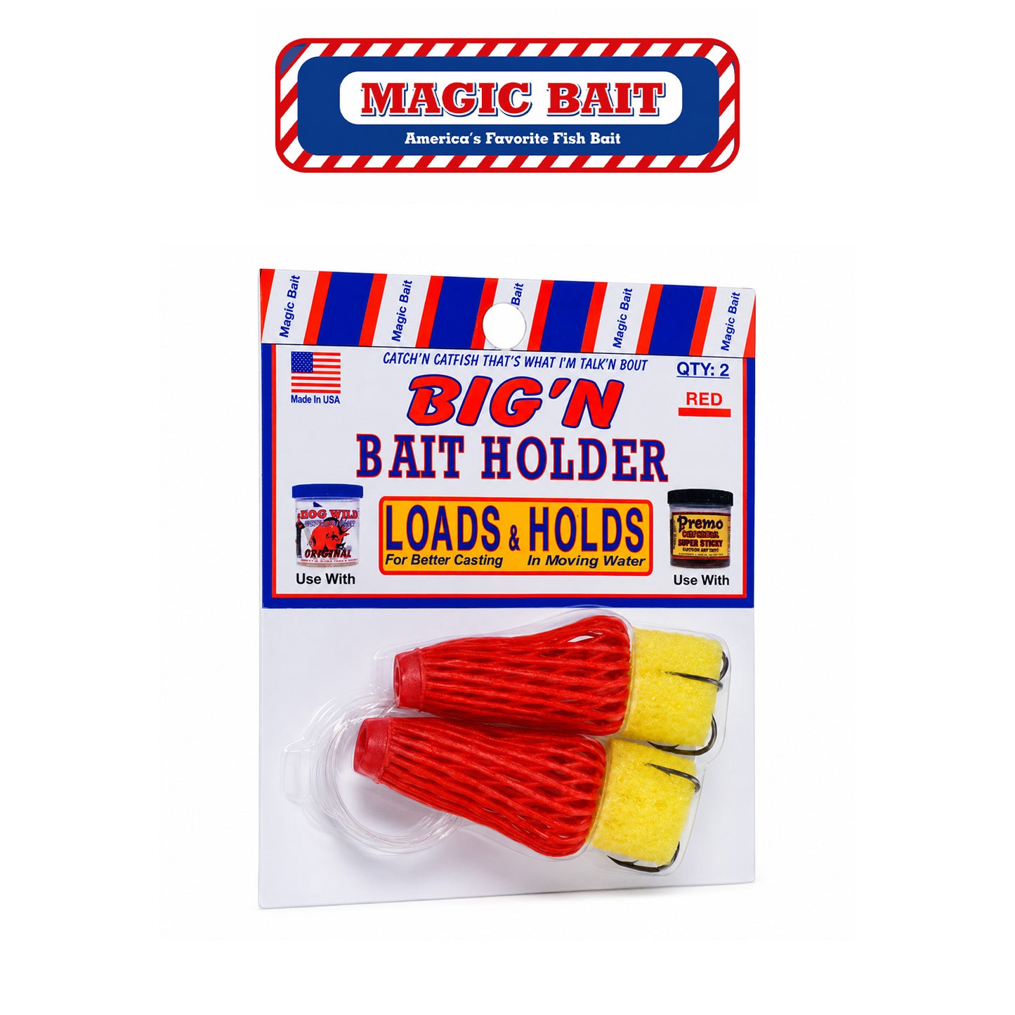 Magic Bait Big’n Bait Holder - Red