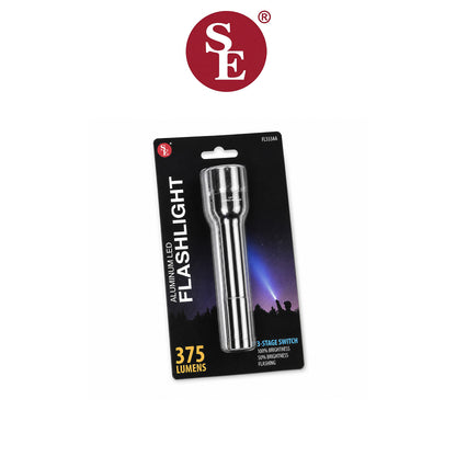Sona 6" 375 Lumen Black Aluminum LED Flashlight – 12 Piece Display