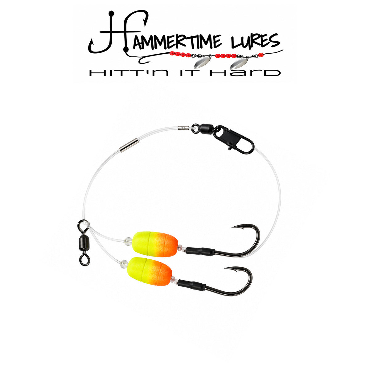 Hammertime Lures Double Hook Non-Tangle Perch Rig
