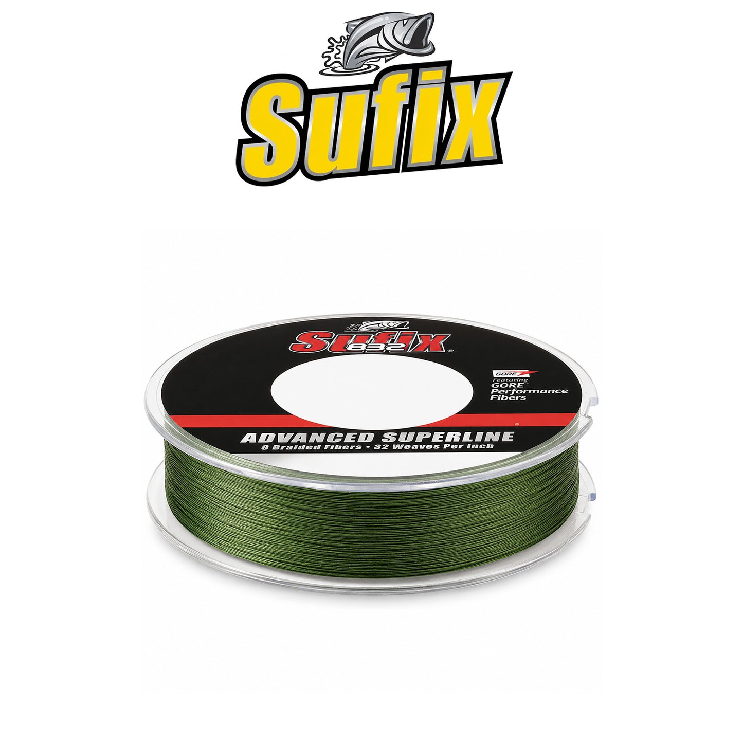 Sufix 832 Advanced Superline Braid Fishing Line Low-Vis Green