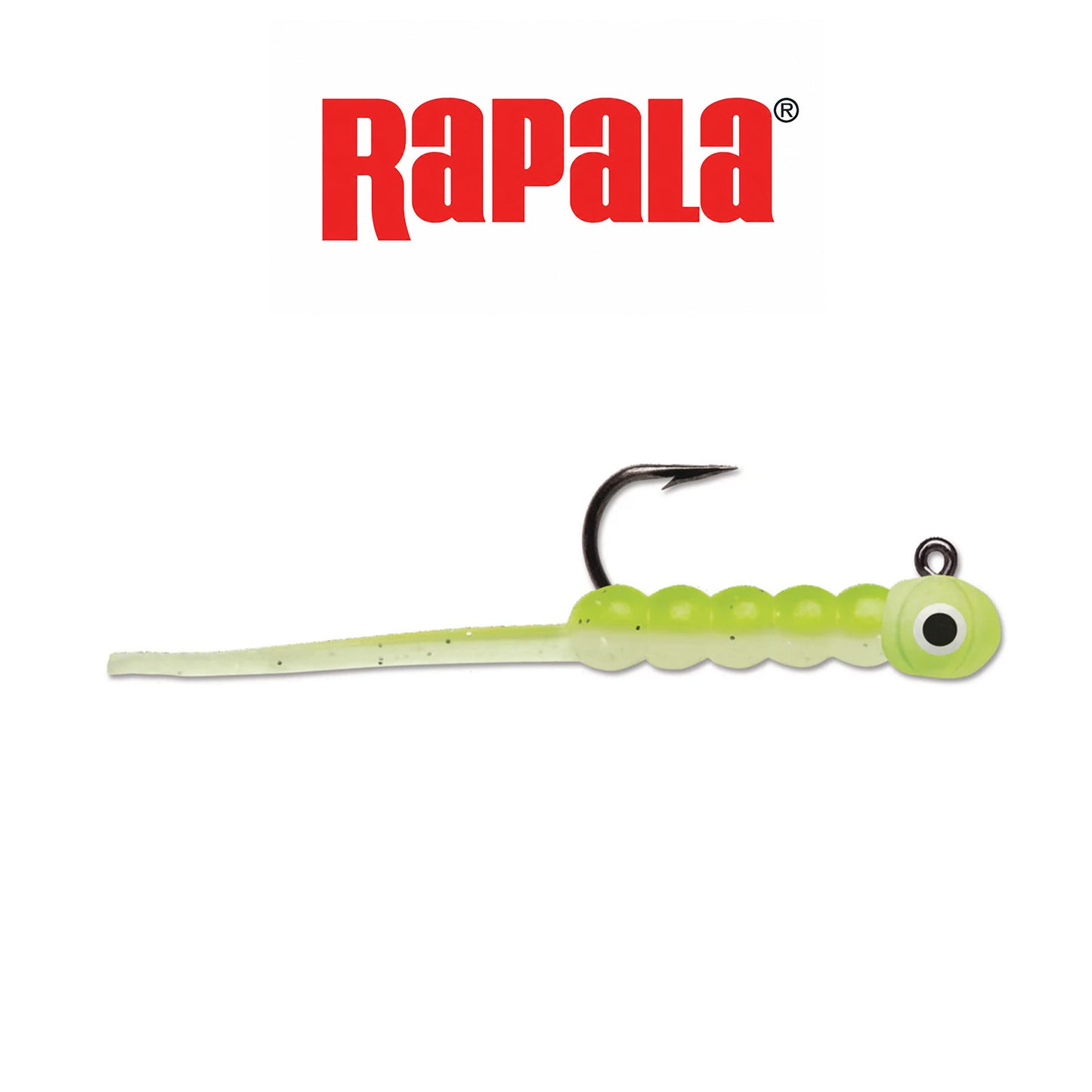 Rapala Wax Tail Jig 1/50 oz Pack Chartreuse Glow
