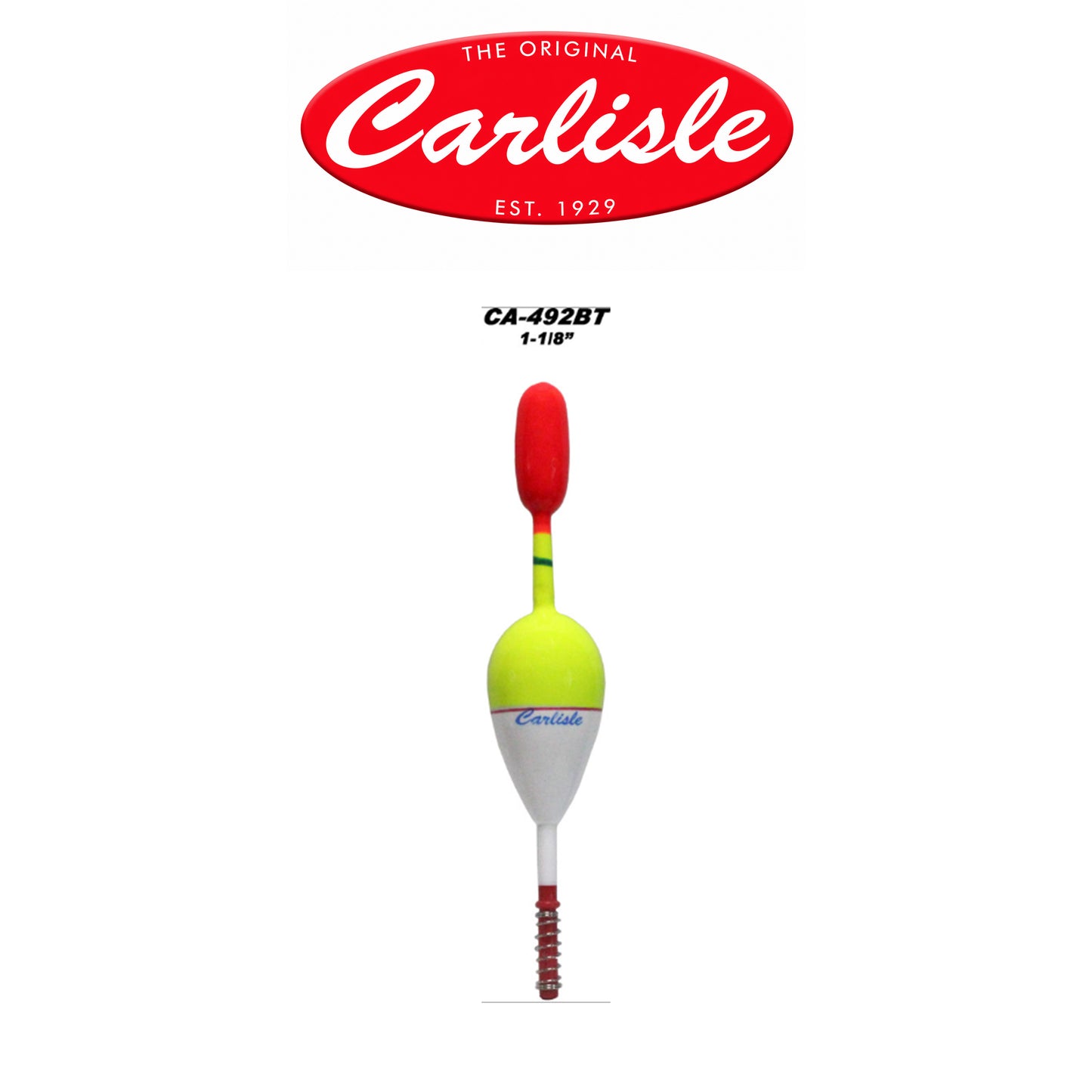 Carlisle Big Top Spring Fishing Float – Durable Plastic Bobber with Metal Spring