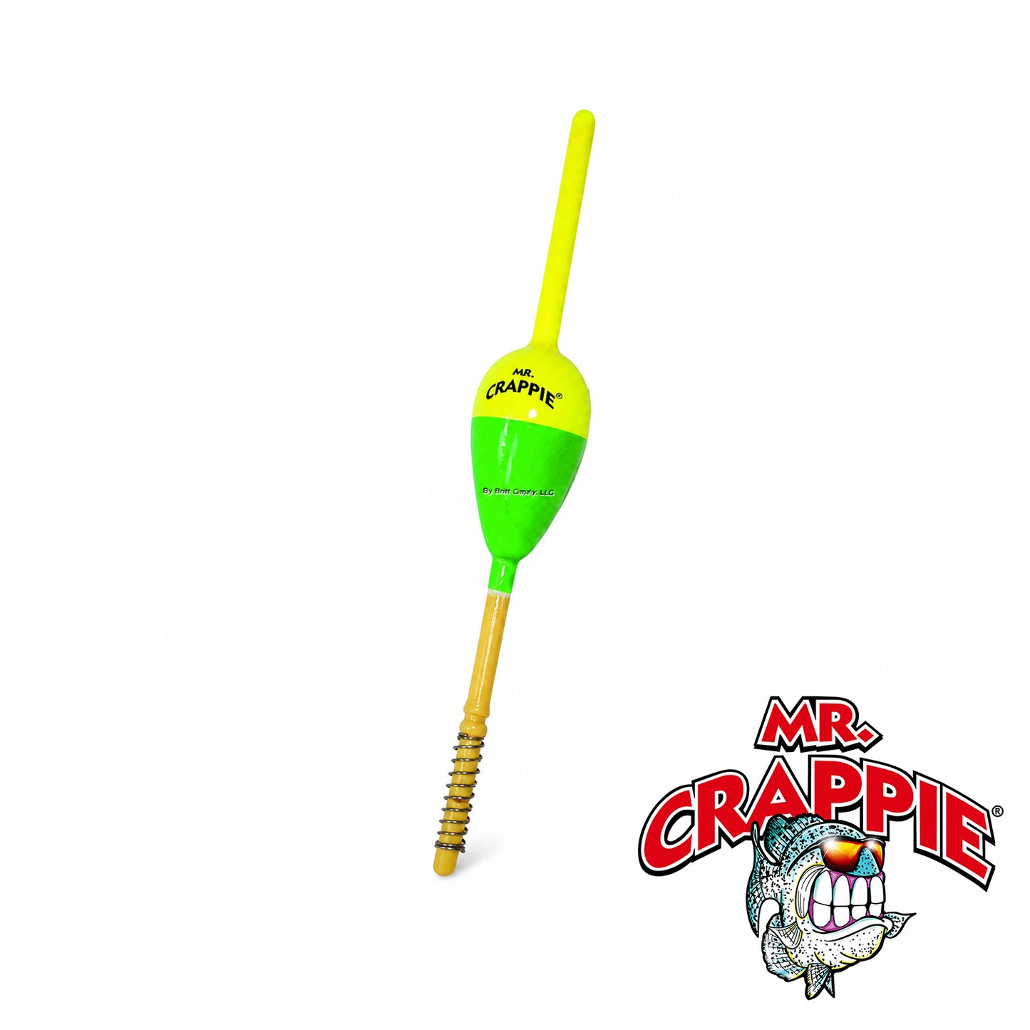 Mr. Crappie Balsa Sprang Thang Oval 0.88" Yellow/Green 2 Pack