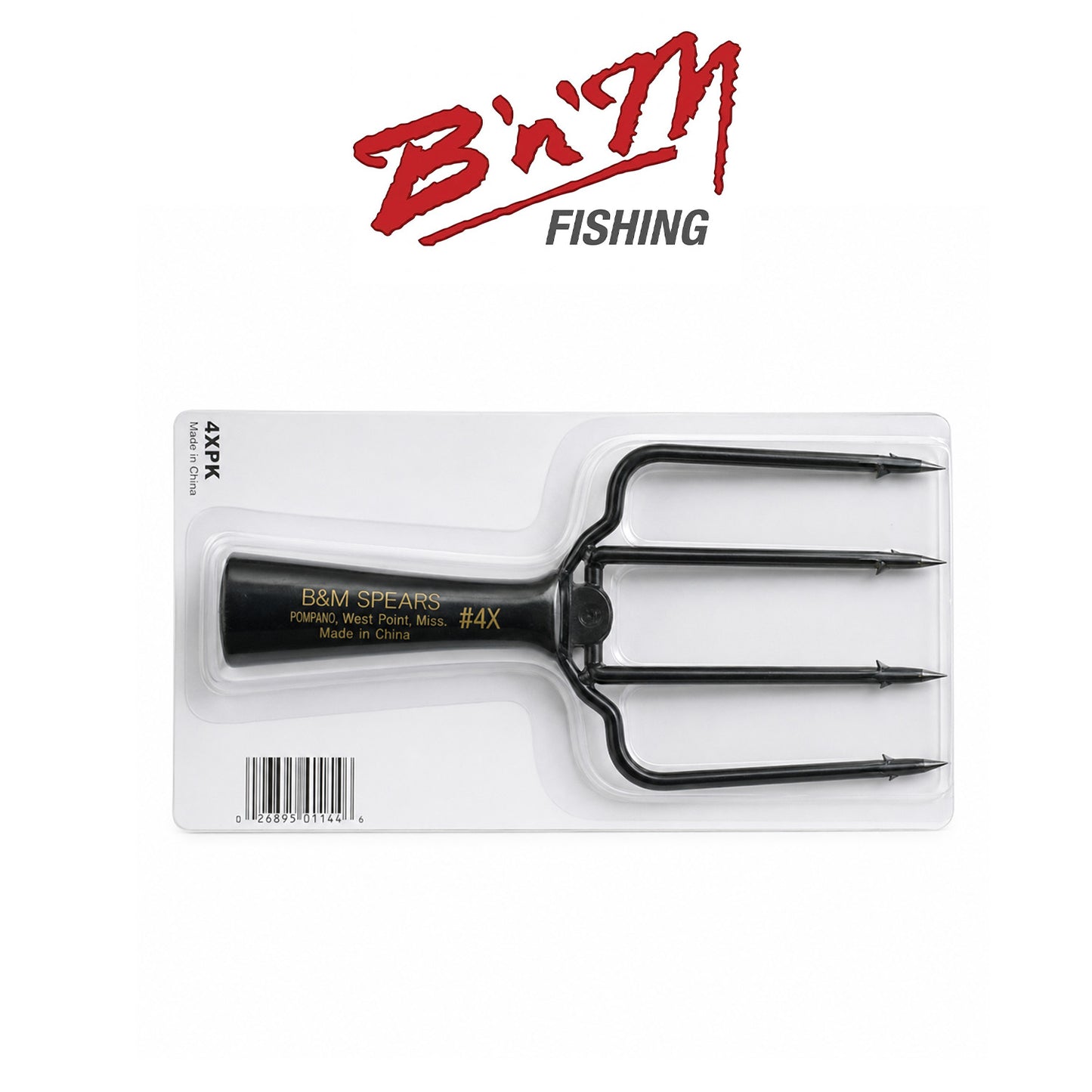 B'n'M Spear Fish 7" 4-Prong Freshwater Fishing Spear