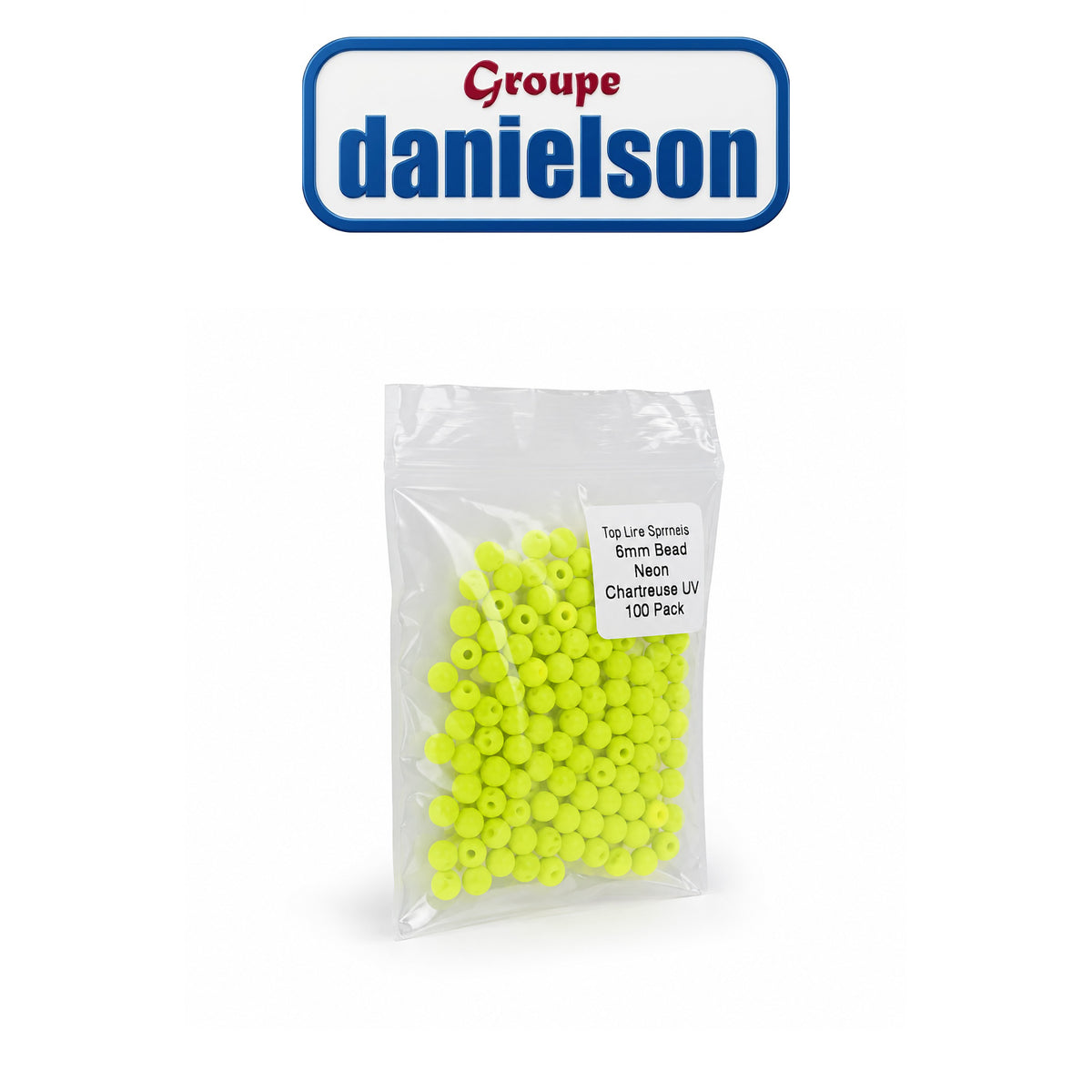 Danielson 5mm Round Beads – Chartreuse, 90 Pack
