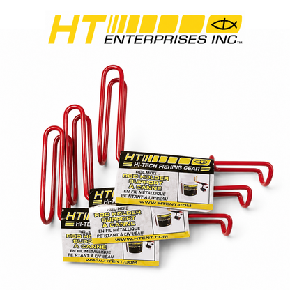 HT Enterprises Red Pail Rod Holder