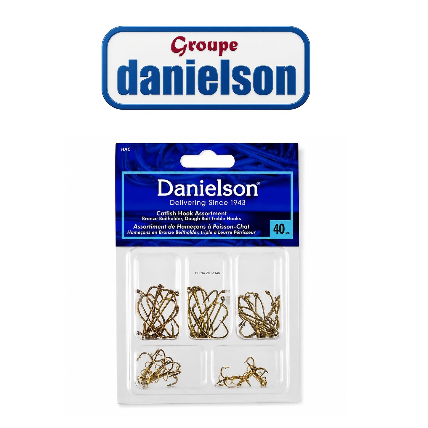 Danielson Catfish Hook Assortment – 40 Piece