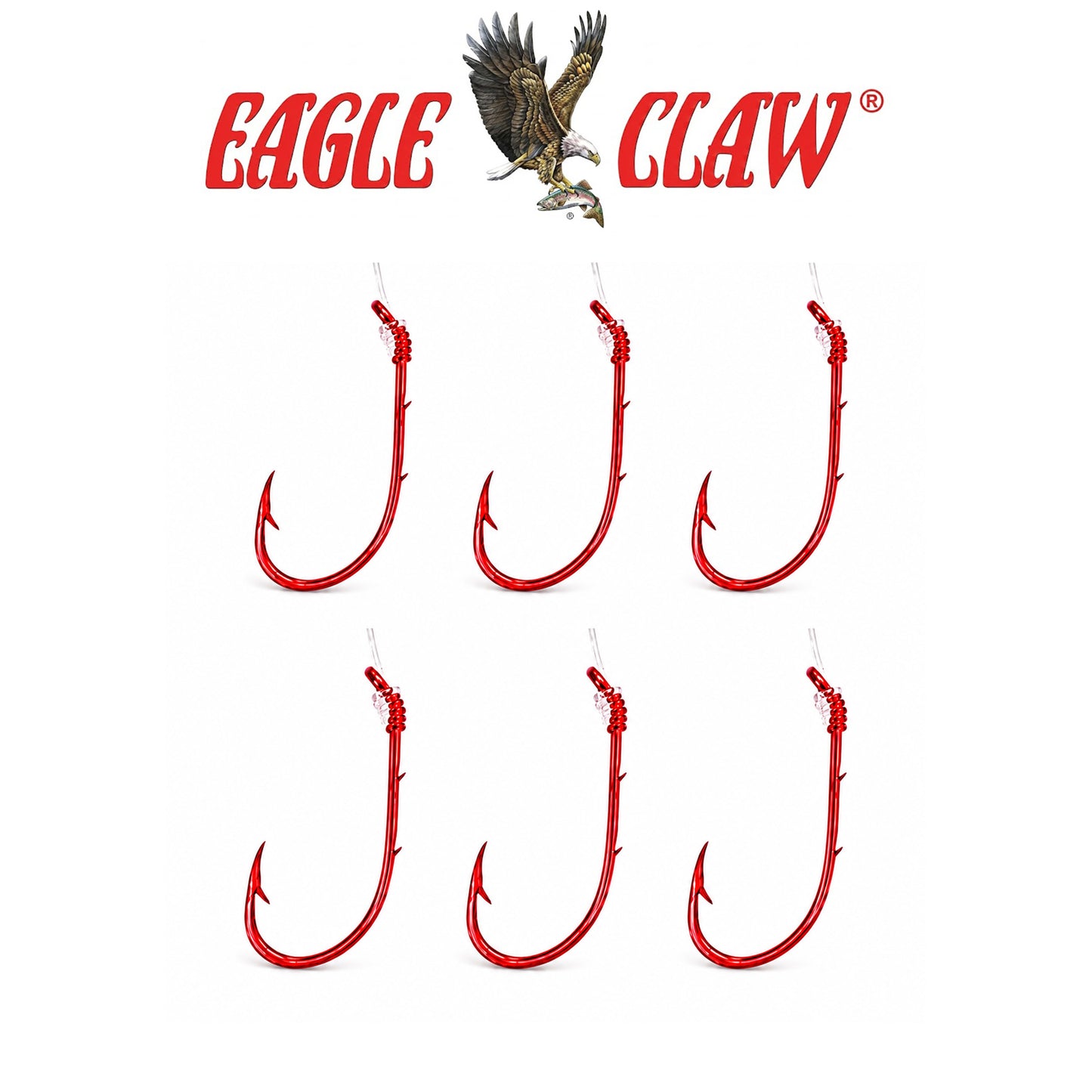 Eagle Claw Baitholder Snell Fishing Hook – 6 Pack