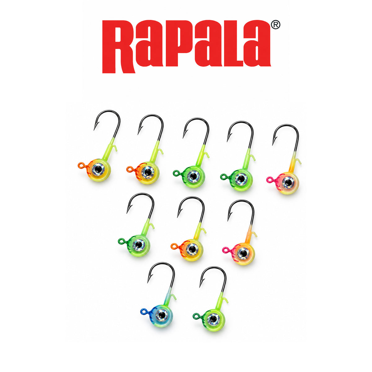Rapala Neon Moon Eye Jig 1/16 oz UV Fishing Kit – High Visibility Freshwater Jig
