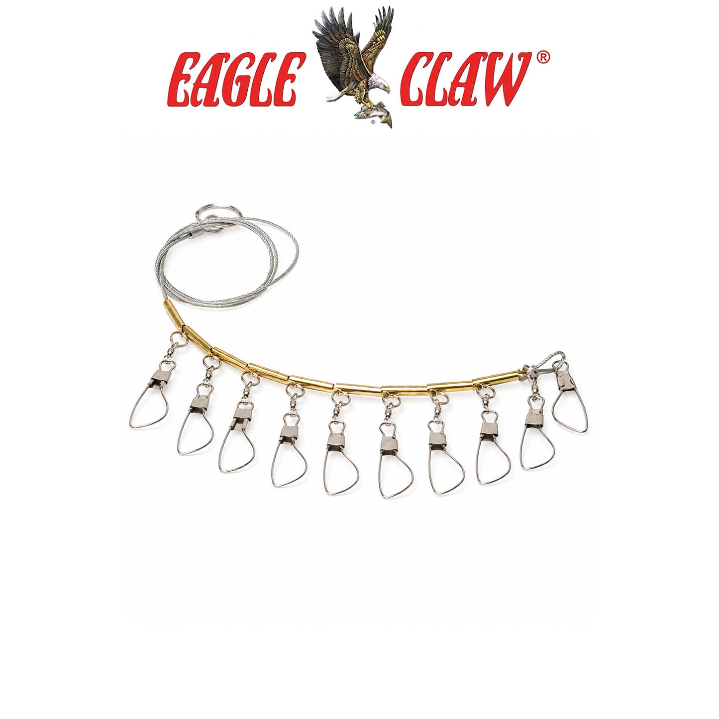 Eagle Claw 70" Heavy Duty Cable Fish Stringer Peg Board Display