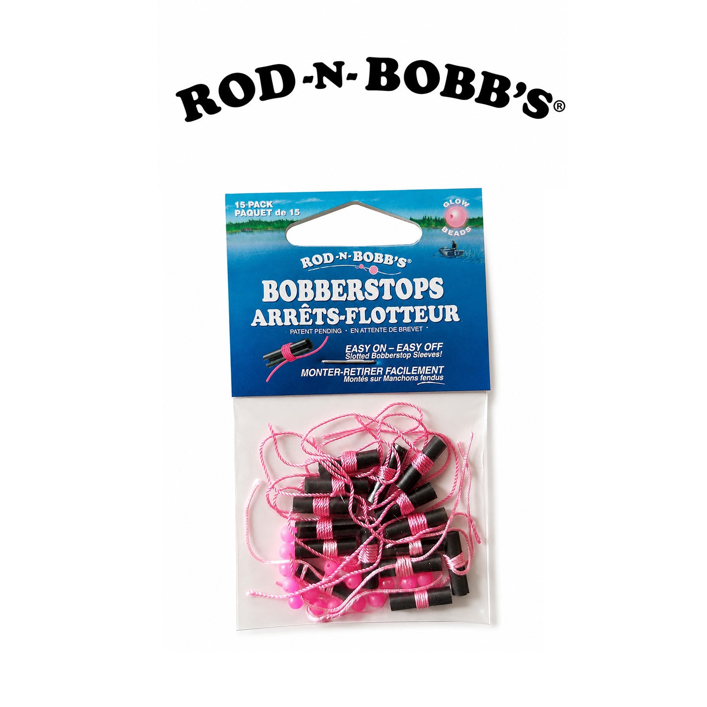 Rod-N-Bobb Pink Bobber Stops