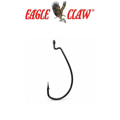 Eagle Claw Trokar Worm Hook HD Platinum Black Heavy-Duty Freshwater Fishing Hooks