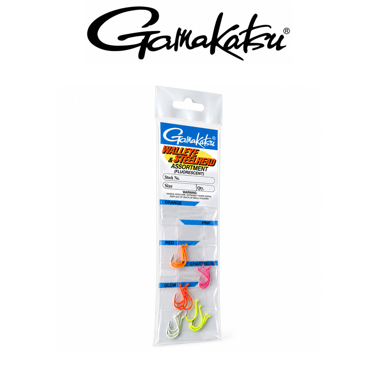 Gamakatsu Walleye Fluorescent Hooks – Assorted Colors