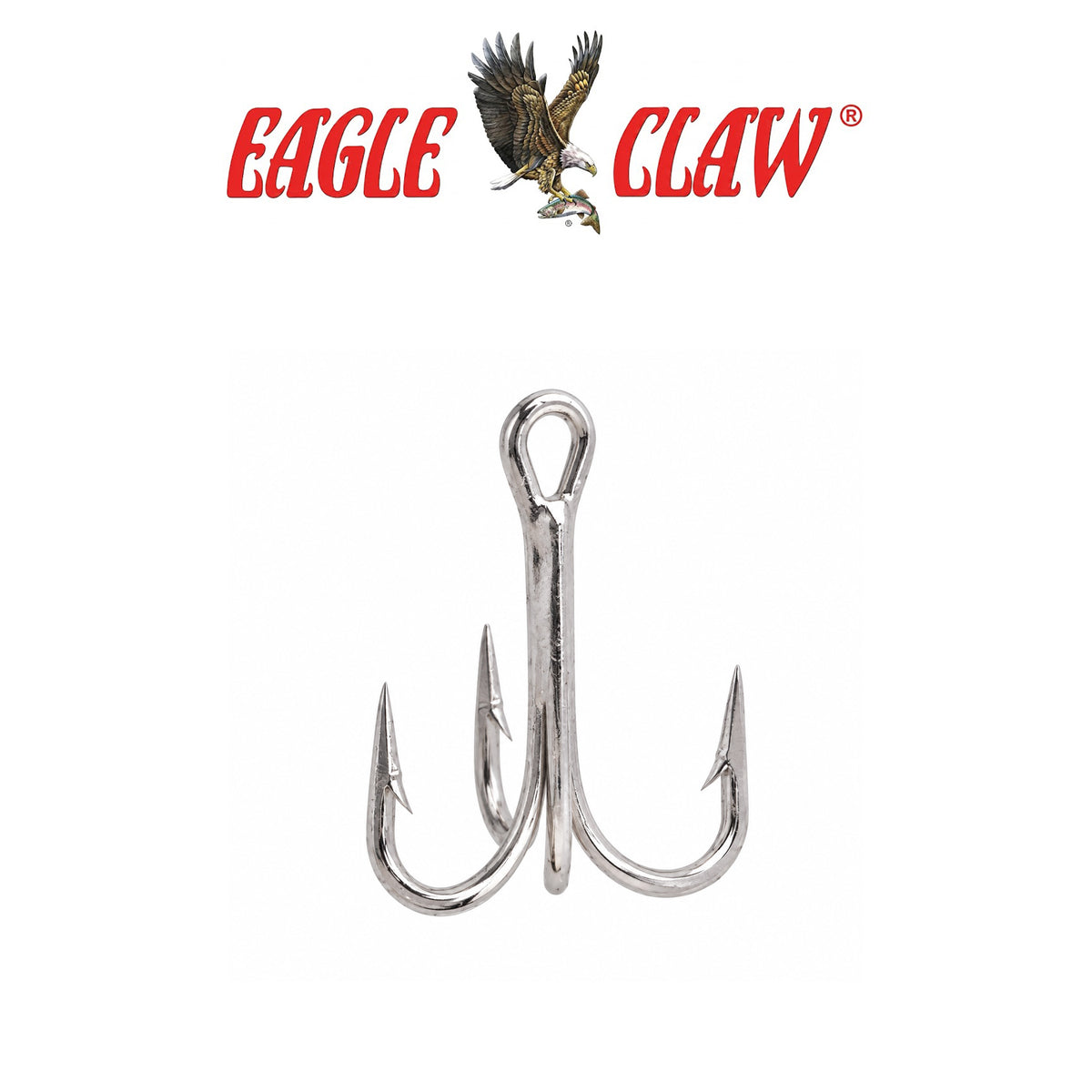 Eagle Claw Lazer Sharp 4X Treble Hook – Regular Shank Straight Point