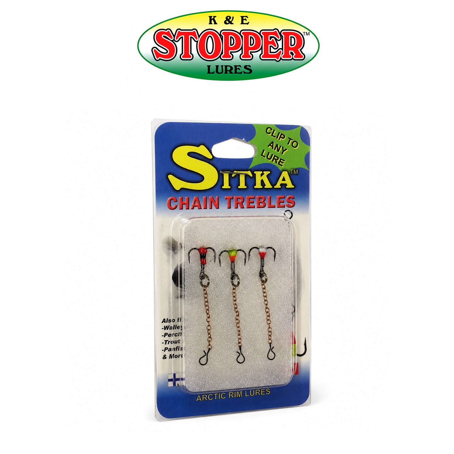 K & E Sitka Treble Chain Hooks 3-Pack