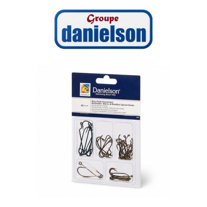 Danielson Bass Hook Assortment – 45-Piece Assorted Sizes