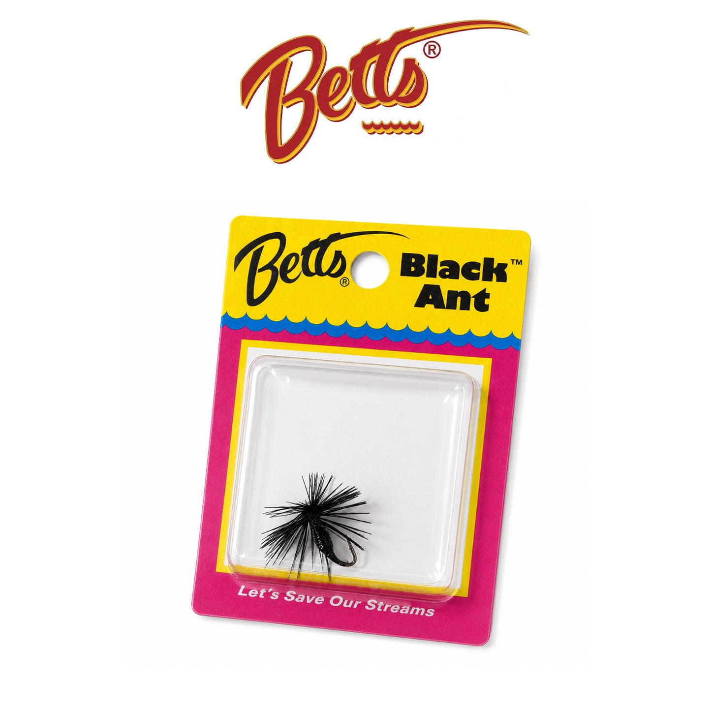 Betts Perfect Black Ant Fly Size 8 Black
