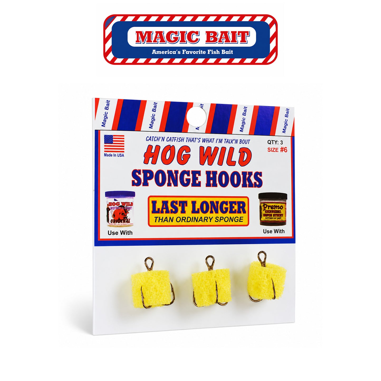 Magic Bait Sponge Hook with Sponge Holder – Size #6