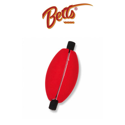 Betts 2" Red Slotted Peg Oval Floats – 100 Pack
