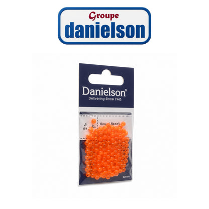 Danielson 4mm Round Beads – Fluor Orange, 110/Pack