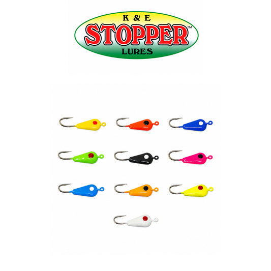 K&E Tear Drop Ice Jig  Assorted Colors