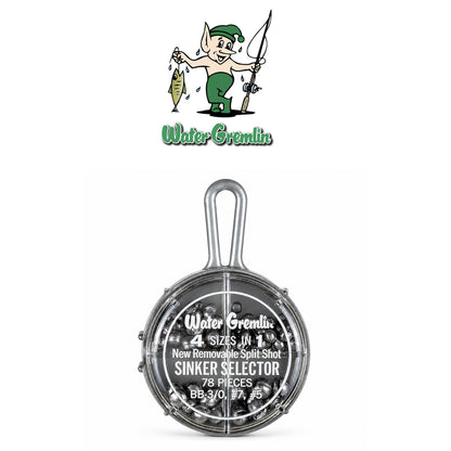 Water Gremlin Split Shot Selector Round Lead Sinkers