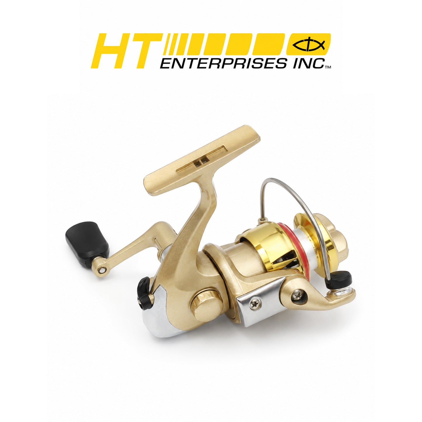 HT Lazer Series Black Graphite Spinning Reel | Gold and Silver