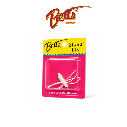 Betts Stone Fly Fishing Lure Size 10 Black and  White