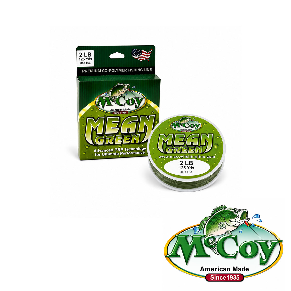 McCoy Mean Green Co-Polymer Fishing Line
