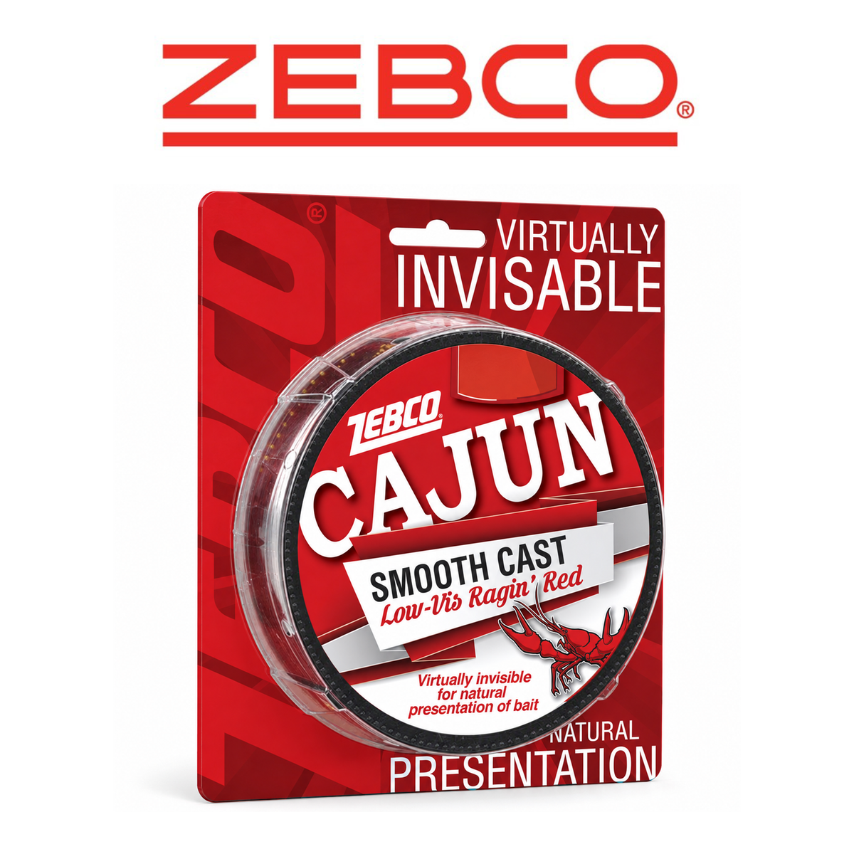 Cajun Low-Vis Red Monofilament Fishing Line 8 lb Test – 330 Yards