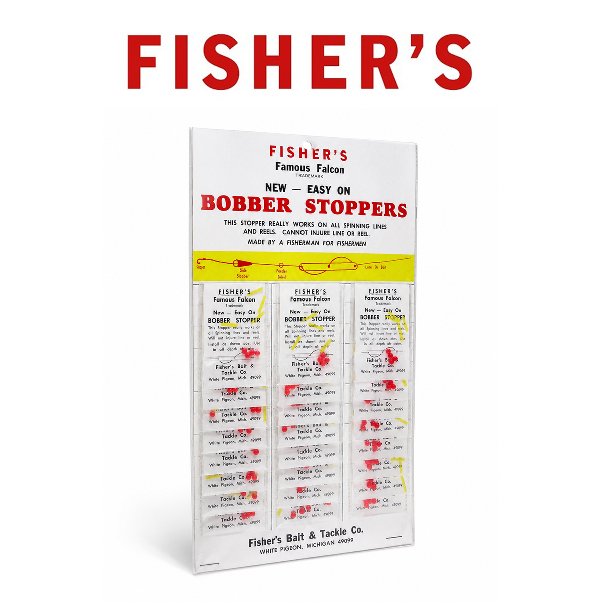 Fisher’s Famous Falcon Bobber Stops 070ST – Premium Precision Line Stops for Smooth, Reliable Fishing