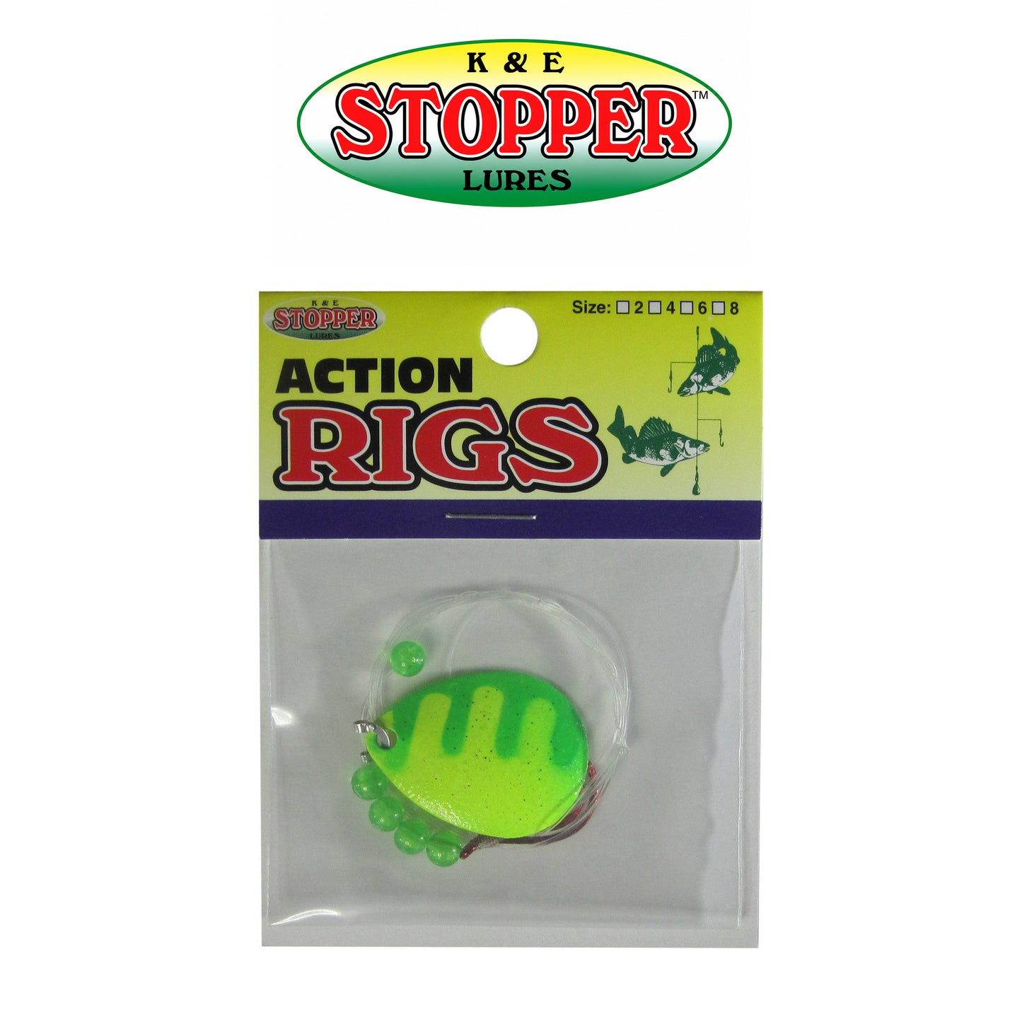 K&E Tiger Rig Size 4 with Hooks and Beads
