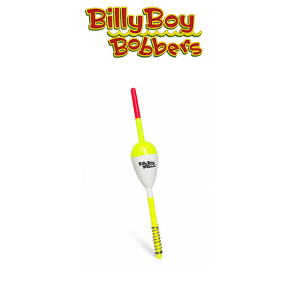 Billy Boy 1" White Lighted Balsa Spring Oval Float - 2 Pack