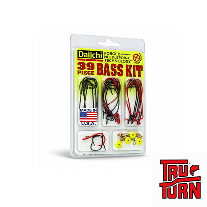 Tru Turn Daiichi Premium 39-Piece Bass Hook Kit – Made in USA