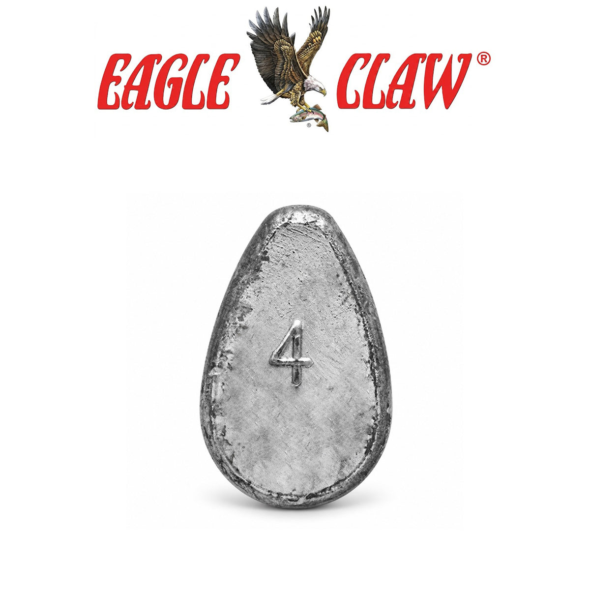 Eagle Claw Cat Claw No-Roll Sinkers – Unpainted Premium Catfish Fishing Weights