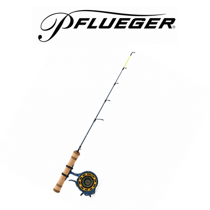 Pflueger President Inline Ice Fishing Rod & Reel Combo – Smooth Performance & Precision Control