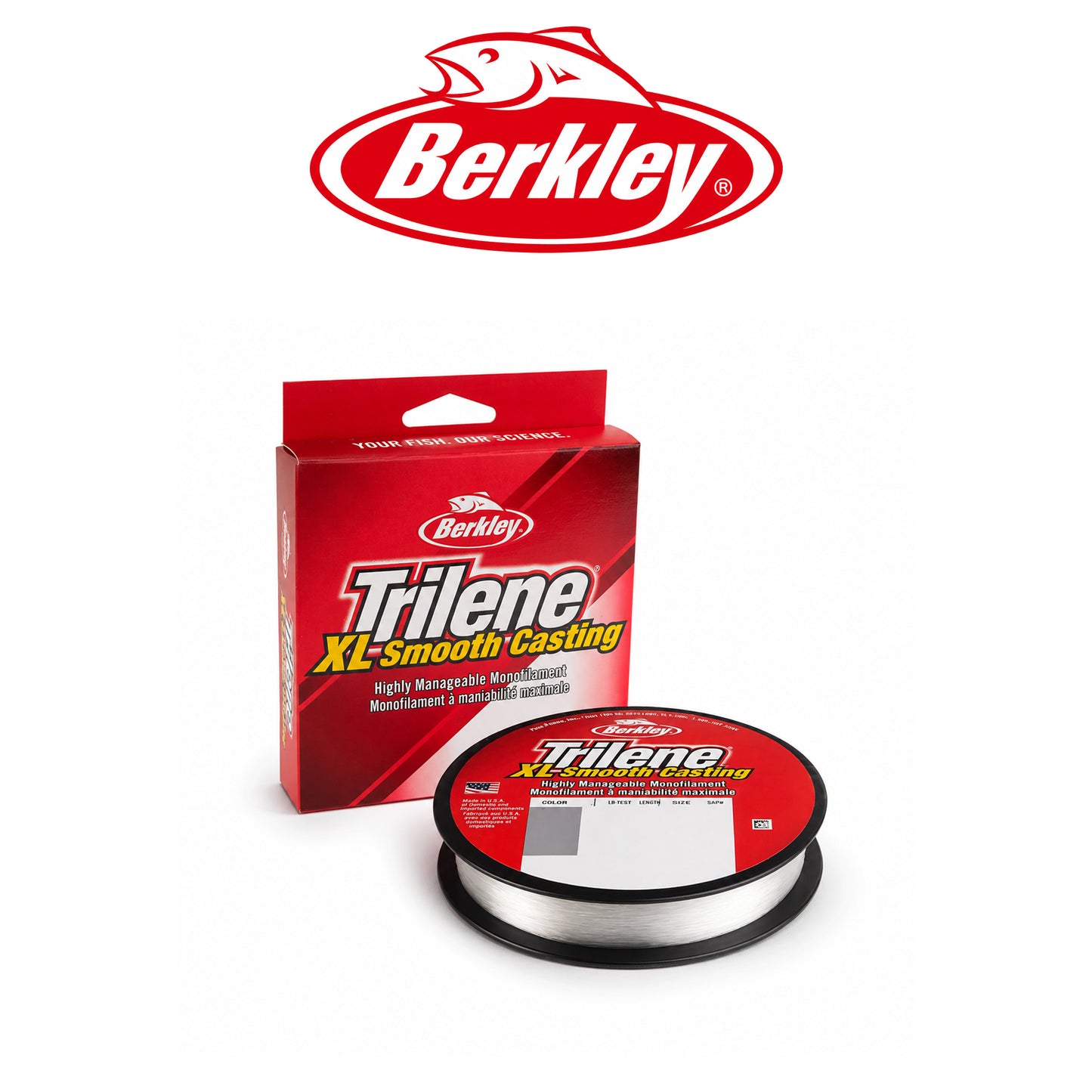 Berkley Trilene XL Clear Monofilament Fishing Line 300 yd Filler Spool