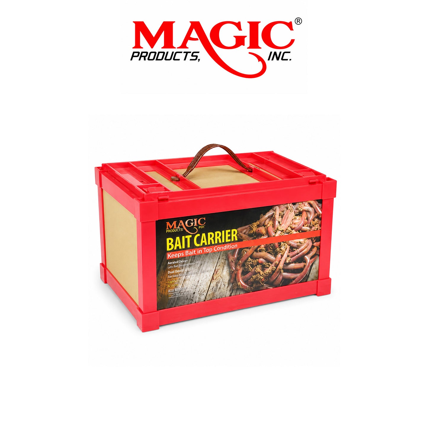 Magic Products Bait Carrier Live Bait Container – Small Fiberboard | Large Fiberboard | Small Dual Lid