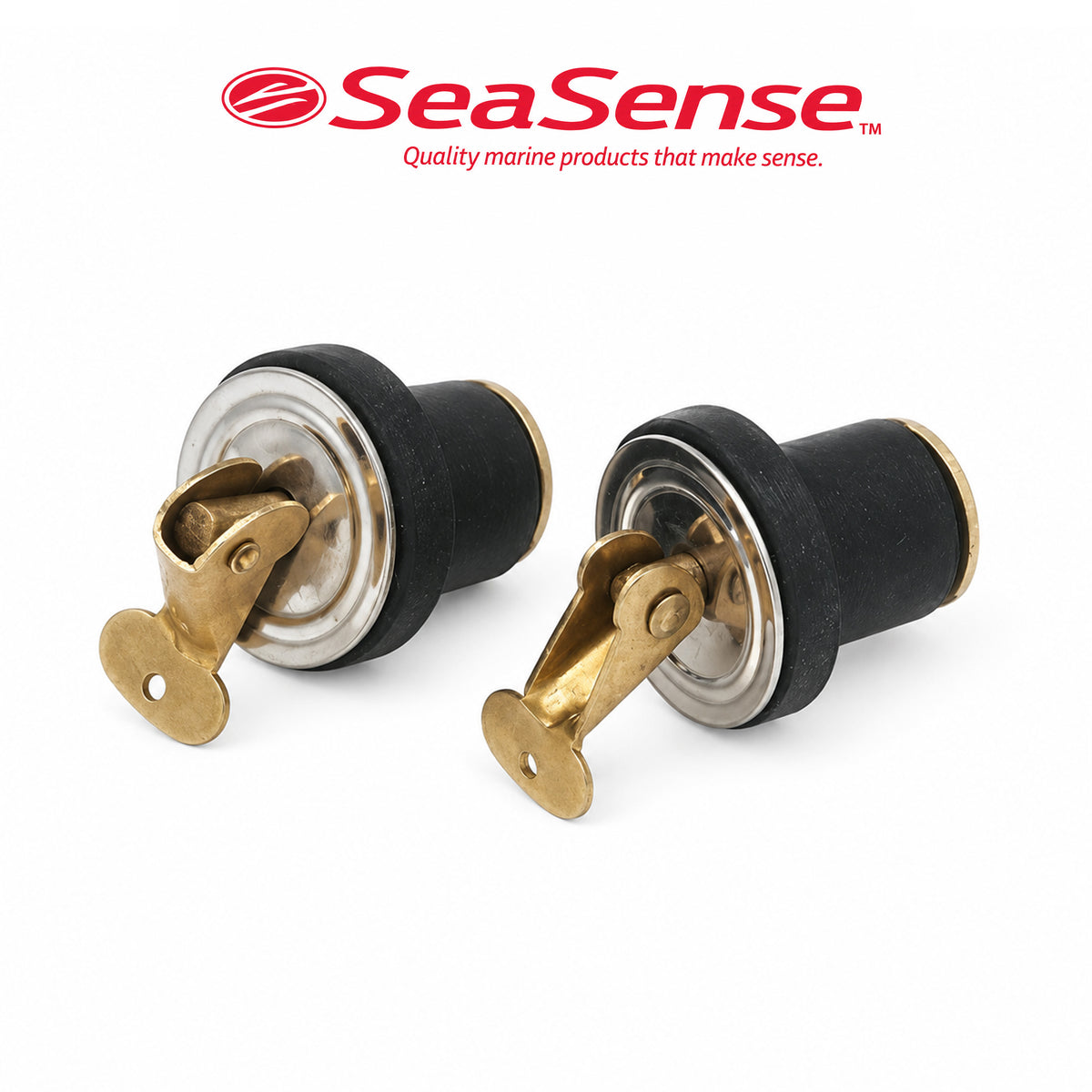 SeaSense Baitwell Bailer Plug Pair 5/8" Push-In Drain Plugs for Livewells