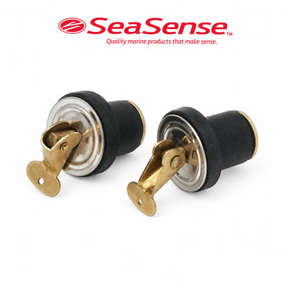 SeaSense Baitwell Bailer Plug Pair 5/8" Push-In Drain Plugs for Livewells