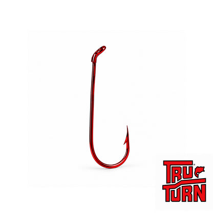 Tru Turn Ultra Sharp Blood Red Snelled Aberdeen Hooks 12 Pack